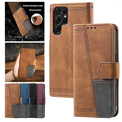 $13.19 • Buy For Samsung S22 Ultra S21 S20FE S10 S9 S8 Note 20 Flip Leather Wallet Case Cover