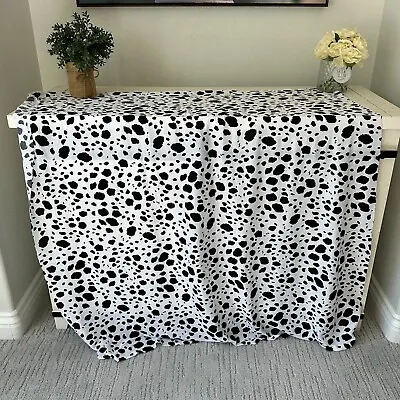 Stretch Cow Print Fabric 49x54  Western Cowboy Cowgirl Country Black And White • £14.59