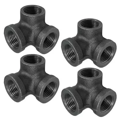 4 PACK! LDR Industrial Steel Grey 1/2-Inch Side Outlet Elbow 3-Way Fitting • $12.49