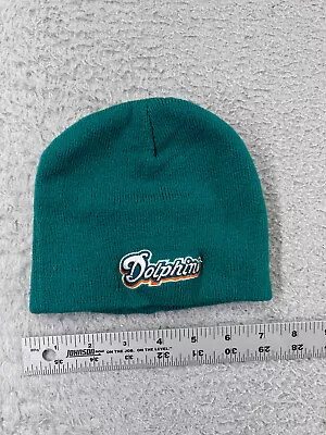 Miami Dolphins Beanie Toque Youth 2-4T Blue Teal Knit Embroidered NFL Acrylic • $11.54