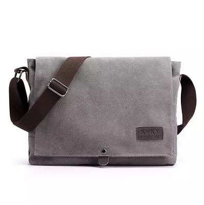 Vintage Men Canvas Messenger Bag Laptop Shoulder Satchel Crossbody School Bag • $28.40