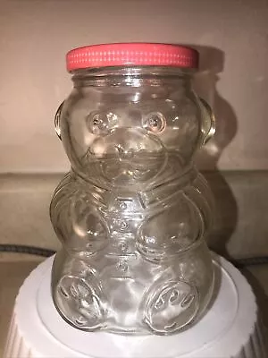 Vintage Kraft  Clear Glass Bear Honey Jar  • $13
