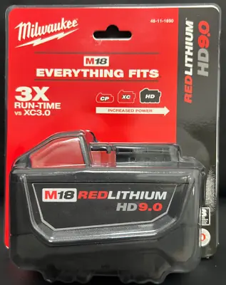 Milwaukee M18 High Demand Lithium-Ion 9.0 Ah Battery Pack - (M18 9.0 48-11-1890) • $90