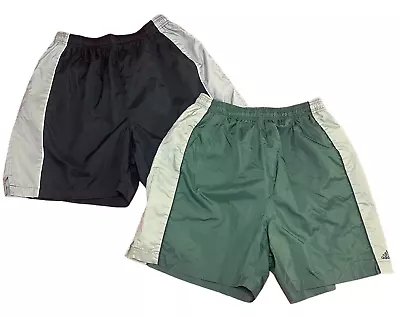 2 Vintage Adidas Men’s Athletic Swim ? Shorts Mesh Lined W Pockets Size Large • $39.99