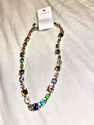 STELLA & RUBY Multi-color Gemstone Adjustable Necklace 16”-19” • $15