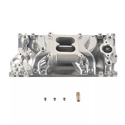 Dual Plane Intake Manifold Polished For Small Block SBC Chevy Vortec 283 307 350 • $168.97