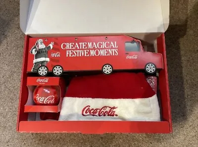 Coca Cola Coke Holidays Are Coming Cardboard Christmas Truck  And Xmas Set • £26