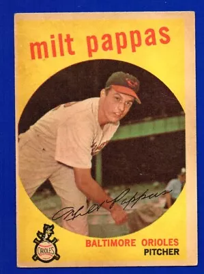 MILT PAPPAS Orioles 1959 TOPPS #391 VERY GOOD (W/ STAINING)  • $1.35