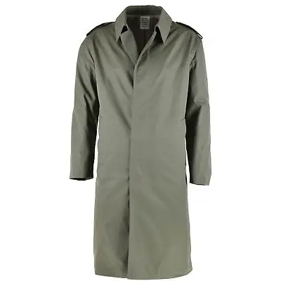 Genuine French Military Rain Coat Army Trench Coat Olive Waterproof Full Length • $39.76