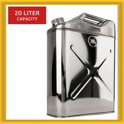 Swiss Link 6002 Stainless Steel Silver 20 Liter Water Can 5 Gallon Capacity • $119.99