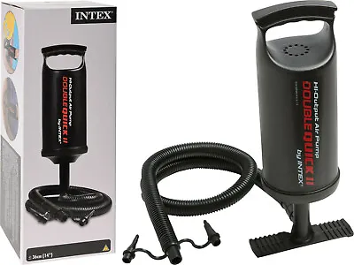 Intex Double Quick Hand Pump Blow Up Inflation Camping Airbed Paddling Pool Pump • £9.49