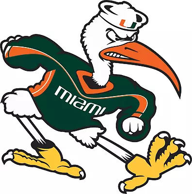  University Miami Hurricanes U Ibis Vinyl Sticker Decal Car Bumper Cornhole Wall • $7.49