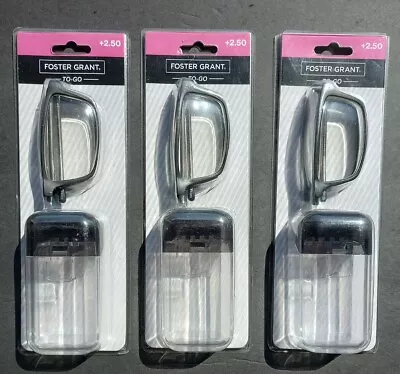 3 Pair - Foster Grant Folding Micro Readers +2.50 Brand New With Tags • $23.95