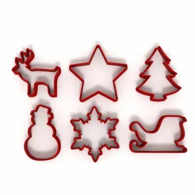 £9.99 • Buy Festive Christmas Set Of 6 Cookie/Fondant Cutters Biscuit Dough Icing Cake UK 4