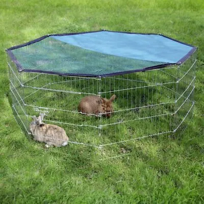 £54.99 • Buy Large Foldable Galvanised Run Small Pets Sun Protection Robust Pegs Easy Use 