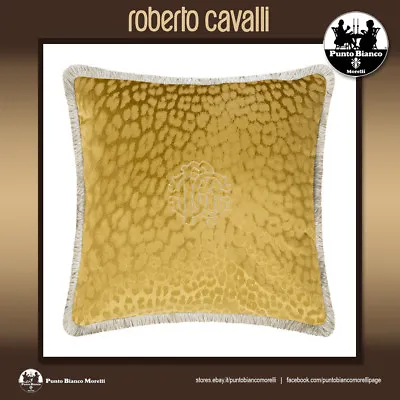 ROBERTO CAVALLI HOME | MONOGRAM Gold Cushion • $235