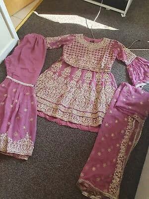 £45 • Buy Asian/Pakistani/Indian Kameez Party Dress Gharara Size Medium Bran New 