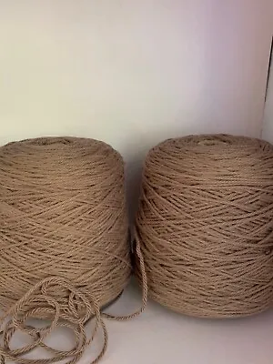 Beautiful Lot 2 Cone Spool Bulky Highland Weaving Wool Yarn 4lb 7oz 2034gr 5007 • $23