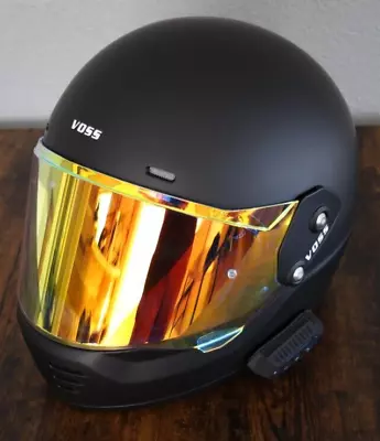 Black Motorcycle Helmet W/ Bluetooth! Medium  Full Face Helmet Men's/Women's • $99.99