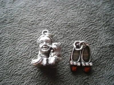 £15.96 • Buy Dorothy Toto And Ruby Slippers Wizard Of Oz Vintage Pewter Charm Pendant ~ 7.7g