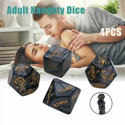 4Pcs For Adults Couples Lovers Gift Sex Dice Love Dice Adult Erotic Dice Game • £6.99