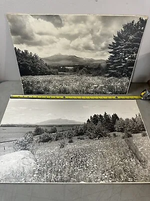 2 Large Sawyer Studios Photographs Mt Katahdin Mt Chochorua Maine NH Black White • $150