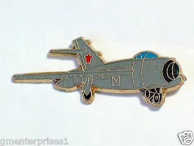 Vintage MIG-15 Russian Fighter Aircraft Enamel Pin • $13.95