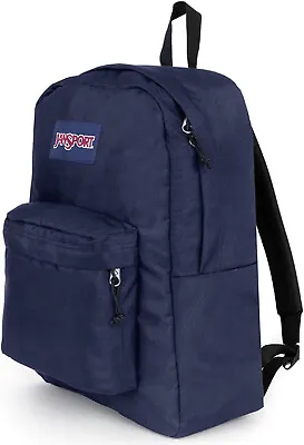 JanSport Backpack Bag Superbreak One Navy Blue 26L 100% Genuine Brand New • £22.99