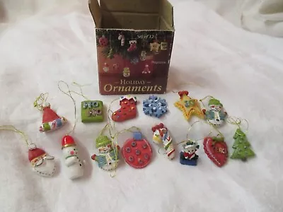 Vintage 12 Miniature Resin Christmas Ornaments MIB #43 • $3.99