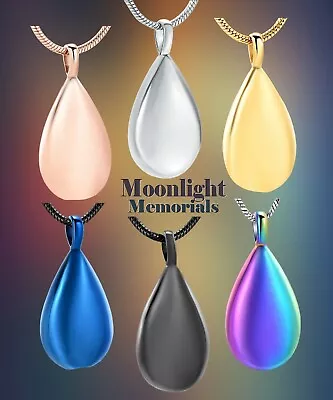 New Teardrop Urn Cremation Pendant Ashes Memorial Necklace • $14.95