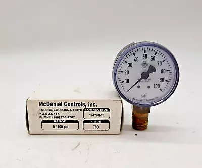 McDaniel Controls 0/100 PSI Gauge 1/4  NPT • $15