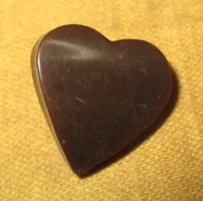 Antique Vintage Button - Chunky Brown Bakelite Realistic Heart - 1 1/16  • $13.99