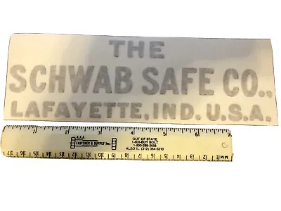 The Schwab Safe Co. Lettering Reproduction Graphics • $27.50