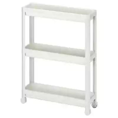 BATHROOM TROLLEY Storage Kitchen Trolley Bathroom Cart Rack Wheels Shelf Tier • $45