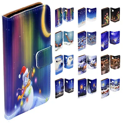 $13.98 • Buy For Sony Xperia Series - Christmas Night Print Wallet Mobile Phone Case Cover