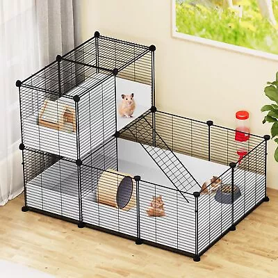 Guinea Pig Cage Indoor C&C Small Animal Cage With Waterproof Plastic Liner • $71.29