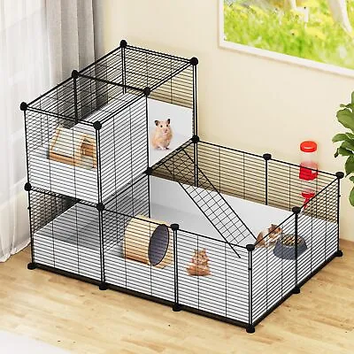 Guinea Pig Cage W/ Liner C&C Small Animal Cage For Pet  Indoor Pet Fence Playpen • $48.74