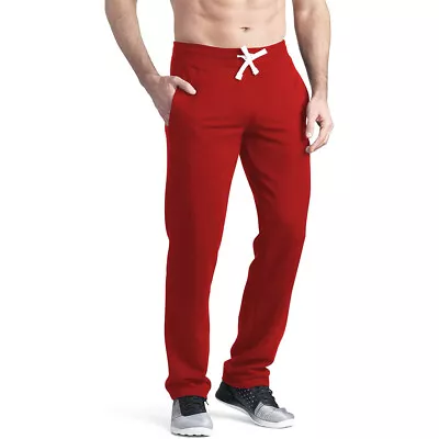 36  38  LEG EXTRA LONG Bright RED Jogging Joggers Gym Bottoms Mens Big Tall  • £19.99