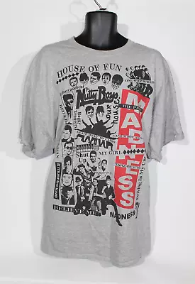 Madness House Of Fun T-shirt 2XL Grey Short Sleeve Festival Band Music Mens • £14.99