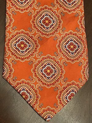 Vera Bradley For Baekgaard Orange 100% Silk Men’s Neck Tie Made In China • $13