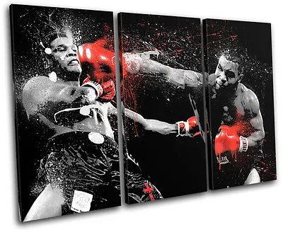 Mike Tyson Boxer SPORT   Sports TREBLE CANVAS WALL ART Picture Print VA • £34.99