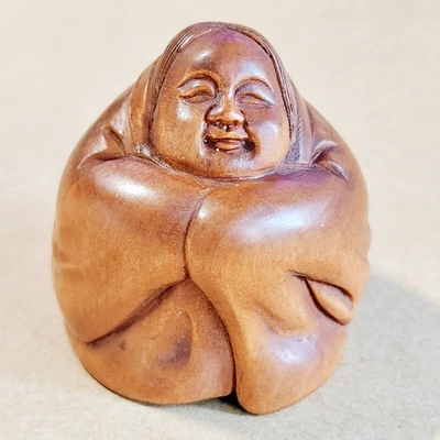 £8.88 • Buy SALE -  20 Years Old 1.6   Hand Carved Boxwood Netsuke : Geisha Woman Fun