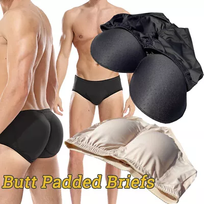 Men Padded Underwear Boxers Briefs Butt Lifter Hip Enhancer Shorts Shaper Pants • $19.79