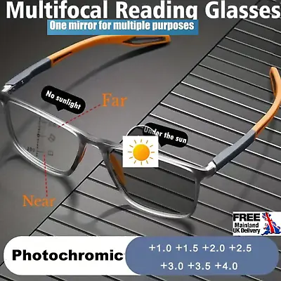 Multifocal Progressive Glass Transition Photochromic Varifocal Reading Anti-blue • £9.99