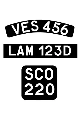 Lambretta Vespa Sticky Number Plate Correct Font Ulma Vigano Super • $11.14