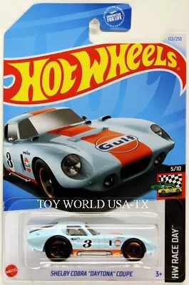 2024 Hot Wheels #122 HW Race Day Shelby Cobra  Daytona  Coupe Gulf • $2.50