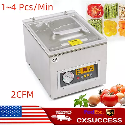 $293.56 • Buy Commercial Vacuum Food Packaging Machine Benchtop Chamber Sealer 1~4Pcs/Min