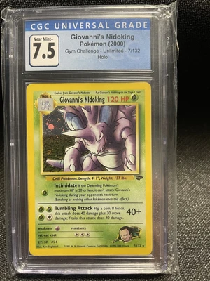 $14.99 • Buy Pokemon Giovanni's Nidoking Holo 2000 Gym Challenge 7/132 CGC 7.5 NM