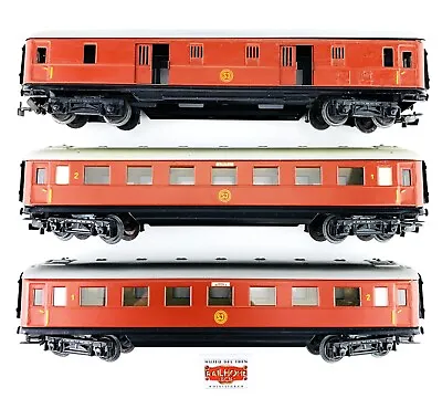 MP212 - MARKLIN H0 4020 + 4021 - LOT OF 3 PASSENGER CARS  SJ  - 1st/2nd/VAN • $233.67