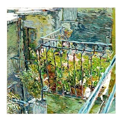 Marco Sassone- Le Balcon Blueae -LE Serigraph/Paper/Hand Signed/AP Numbered/LOA • $279